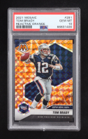 Tom Brady 2021 Panini Mosaic Mosaic Reactive Orange #281 MVP (PSA 10) at PristineAuction.com