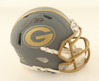 Romeo Doubs Signed Packers Slate Alternate Speed Mini Helmet (JSA & PIA) at PristineAuction.com