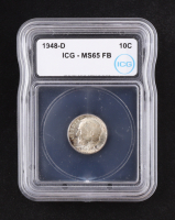 1948-D Roosevelt Silver Dime, Full Bands (IGC MS65 FB) at PristineAuction.com