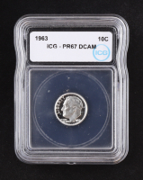 1963 Roosevelt Silver Dime - Deep Cameo Proof (IGC PR67 DCAM) at PristineAuction.com