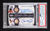 Brooks Robinson / Cal Ripken Jr. 2021 Leaf Lumber Signature Sticks Dual Purple #SSD10 #6/6 (PSA Authentic | Auto 10) at PristineAuction.com