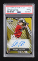 Corbin Carroll 2024 Topps Chrome Black Autographs Gold Refractors #CBACCA #20/50 (PSA 8) at PristineAuction.com