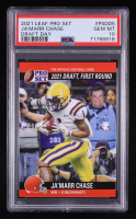 Ja'Marr Chase 2021 Leaf Pro Set Draft Day #PSDD5 RC (PSA 10) at PristineAuction.com