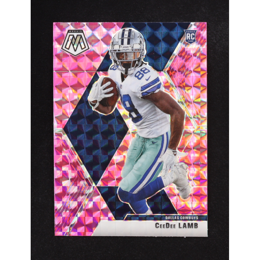 CeeDee Lamb 2020 Panini Mosaic Camo Pink #207 RC at PristineAuction.com