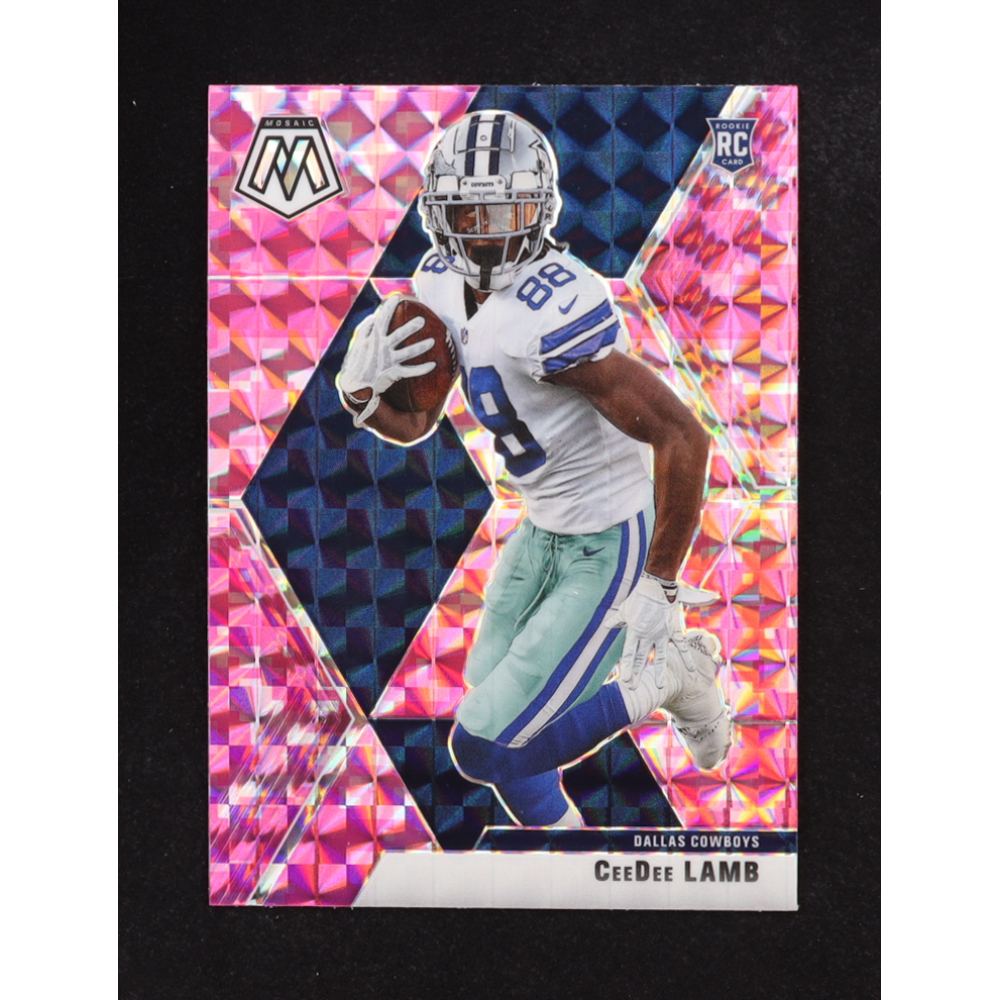 CeeDee Lamb 2020 Panini Mosaic Camo Pink #207 RC at PristineAuction.com