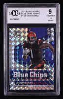 Ja'Marr Chase 2021 Panini Mosaic Blue Chips Mosaic #7 RC (BCCG 9) at PristineAuction.com