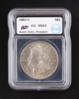 1883-O Morgan Silver Dollar - Austin Hutto Signature Label (ICG MS63) at PristineAuction.com