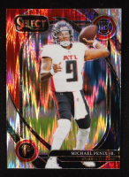 Michael Penix Jr. 2024 Select Prizm Black and Red Shock #235 RC at PristineAuction.com