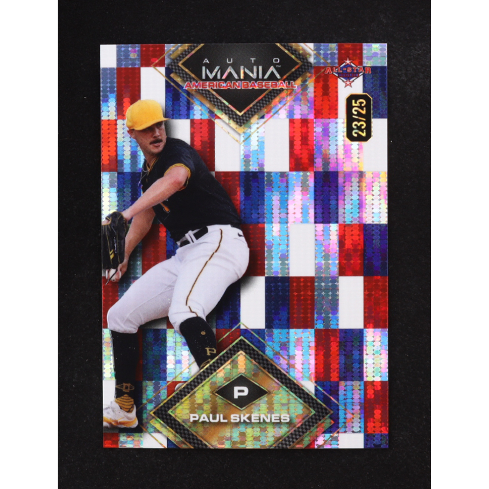 Paul Skenes 2024 Wild Card Auto Mania American Baseball Americana Pulsar #AMAD-PS3 #23/25 RC at PristineAuction.com