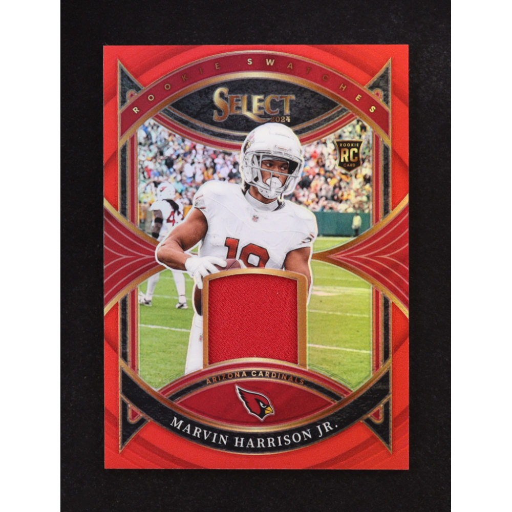 Marvin Harrison Jr. 2024 Select Rookie Swatches Prizm Red #22 RC at PristineAuction.com