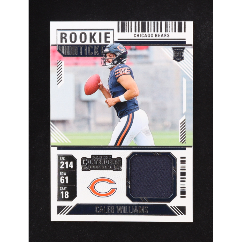 Caleb Williams 2024 Panini Contenders Rookie Ticket Swatches #1 RC at PristineAuction.com