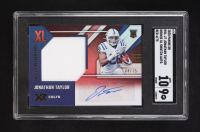 Jonathan Taylor 2020 Panini XR Rookie XL Swatch Autographs Red #16 #04/75 RC (SGC 9 | Auto 10) at PristineAuction.com