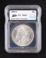1884-O Morgan Silver Dollar - Austin Hutto Signature Label (ICG MS63) at PristineAuction.com