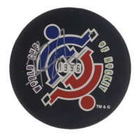 Rod Brind'Amour Signed 1996 Hockey World Cup Logo Hockey Puck (Beckett) at PristineAuction.com