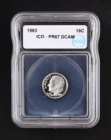 1963 Roosevelt Silver Dime - Deep Cameo Proof (IGC PR67 DCAM) at PristineAuction.com