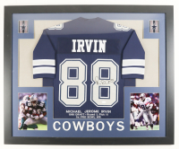Michael Irvin Signed Custom Framed Stat Jersey Display (JSA) at PristineAuction.com
