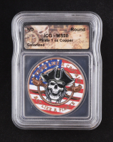 Hayleybug Mint Pirate 1 AVDP Ounce .999 Fine Copper Bullion Coin (ICG MS70) at PristineAuction.com