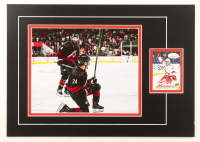 Seth Jarvis Signed Hurricanes 12x17 Custom Matted 2022-23 Upper Deck Canvas #C16 Trading Card Display (JSA) at PristineAuction.com