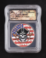 Hayleybug Mint Pirate 1 AVDP Ounce .999 Fine Copper Bullion Coin (ICG MS70) at PristineAuction.com