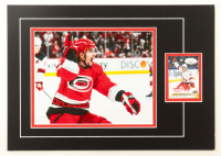 Seth Jarvis Signed Hurricanes 12x17 Custom Matted 2022-23 Upper Deck Canvas #C16 Trading Card Display (JSA) at PristineAuction.com
