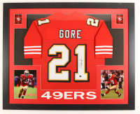 Frank Gore Signed Custom Framed Jersey Display (Beckett) at PristineAuction.com