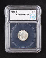 1950-D Roosevelt Silver Dime, Full Bands (IGC MS65 FB) at PristineAuction.com