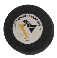 Sergei Zubov Signed Penguins Logo Hockey Puck (Beckett) at PristineAuction.com