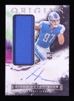 Aidan Hutchinson 2022 Panini Origins #171 Jersey Autograph RC at PristineAuction.com