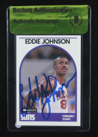 Eddie Johnson Signed 1989-90 Hoops #195 (BGS) at PristineAuction.com