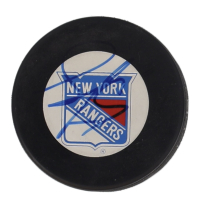 Adam Graves Signed Rangers Logo Hockey Puck (Beckett) at PristineAuction.com