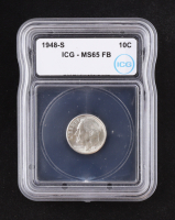 1948-S Roosevelt Silver Dime, Full Bands (IGC MS65 FB) at PristineAuction.com