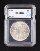 1921 Morgan Silver Dollar (ICG MS64) at PristineAuction.com