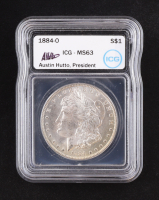 1884-O Morgan Silver Dollar - Austin Hutto Signature Label (ICG MS63) at PristineAuction.com