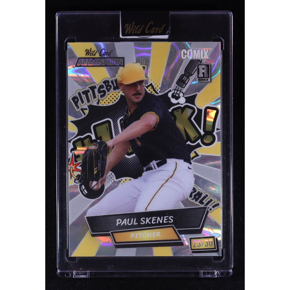 Paul Skenes 2024 Wild Card Alumination Comix #1 PICK! Silver Lava #ACBN-PS2 #23/30 RC at PristineAuction.com