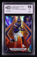 Justin Jefferson 2020 Panini Phoenix Fire Burst #111 RC (BCCG 10) at PristineAuction.com