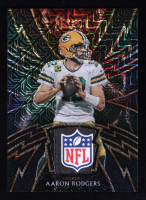 Aaron Rodgers 2020 Select Sparks Materials Prizm Black Laundry Tag NFL Shield #55 #1/1 at PristineAuction.com