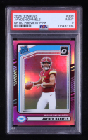 Jayden Daniels 2024 Donruss Optic Rated Rookies Preview Pink #389 RC (PSA 9) at PristineAuction.com