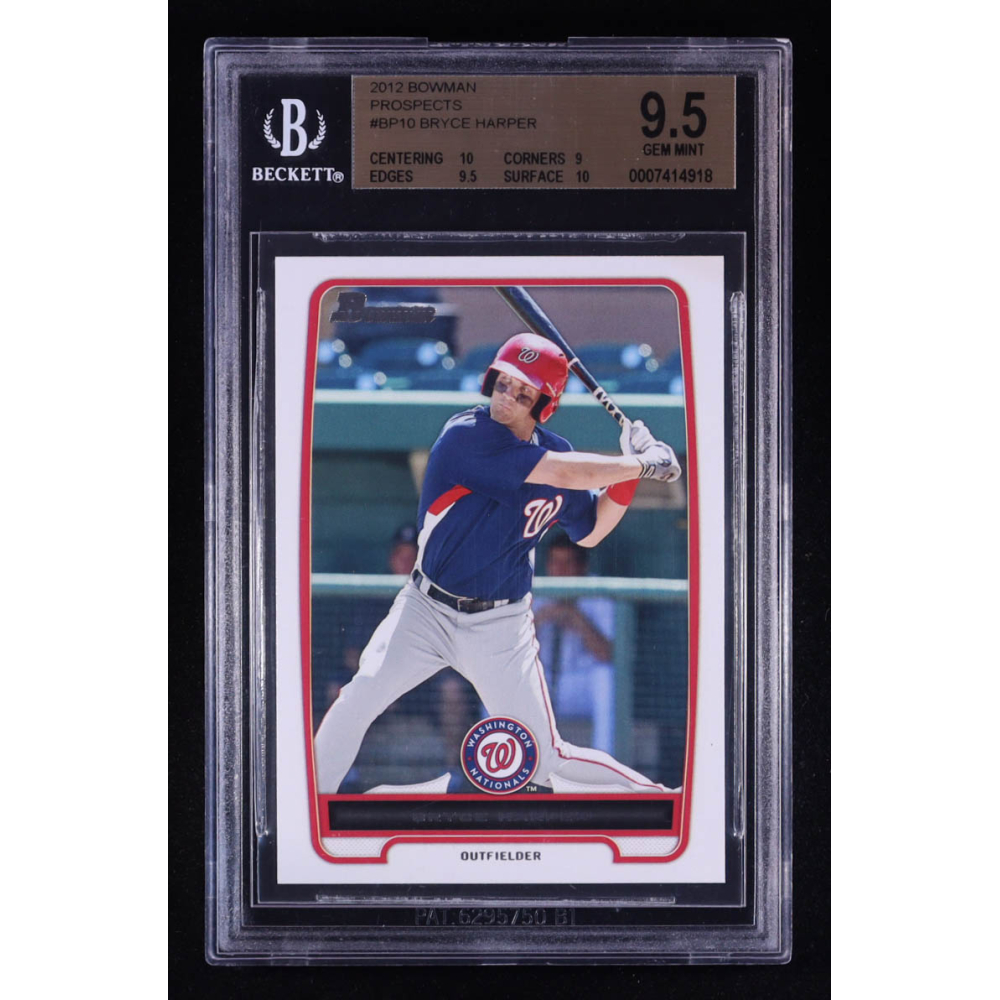 Bryce Harper 2012 Bowman Prospects #BP10 RC (BGS 9.5) at PristineAuction.com