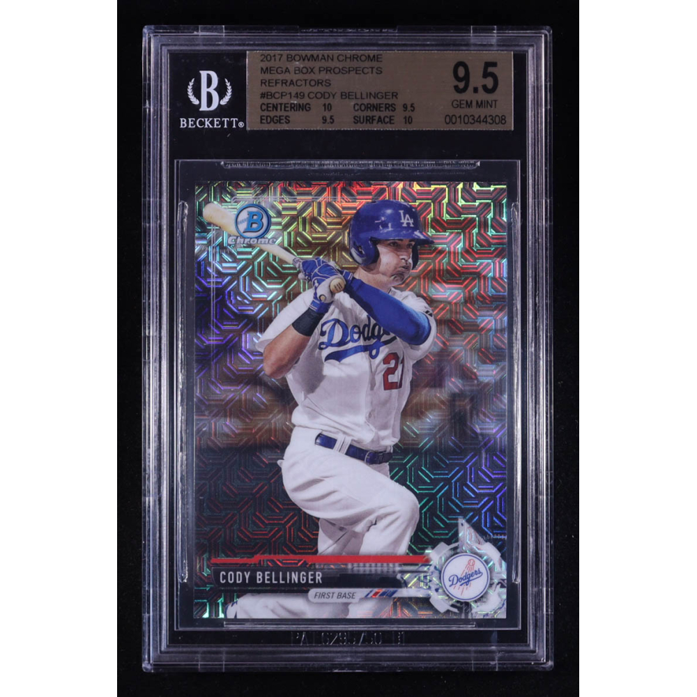 Cody Bellinger 2017 Bowman Chrome Mega Box Prospects Refractors #BCP149 RC (BGS 9.5) at PristineAuction.com