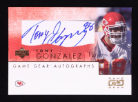 Tony Gonzalez 2001 UD Game Gear Autographs #TGGS at PristineAuction.com