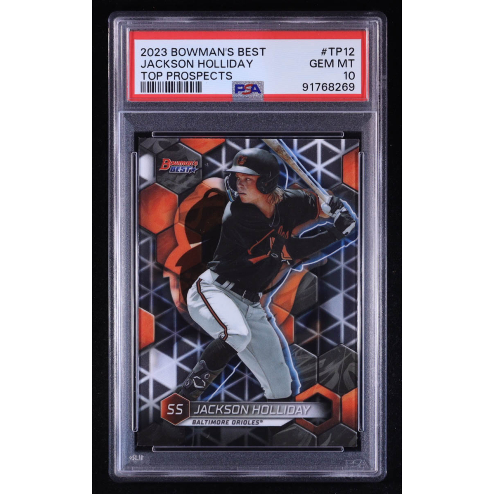 Jackson Holliday 2023 Bowman's Best Top Prospects #TP12 RC (PSA 10) at PristineAuction.com