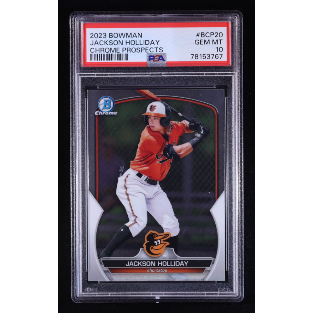 Jackson Holliday 2023 Bowman Chrome Prospects #BCP20 RC (PSA 10) at PristineAuction.com