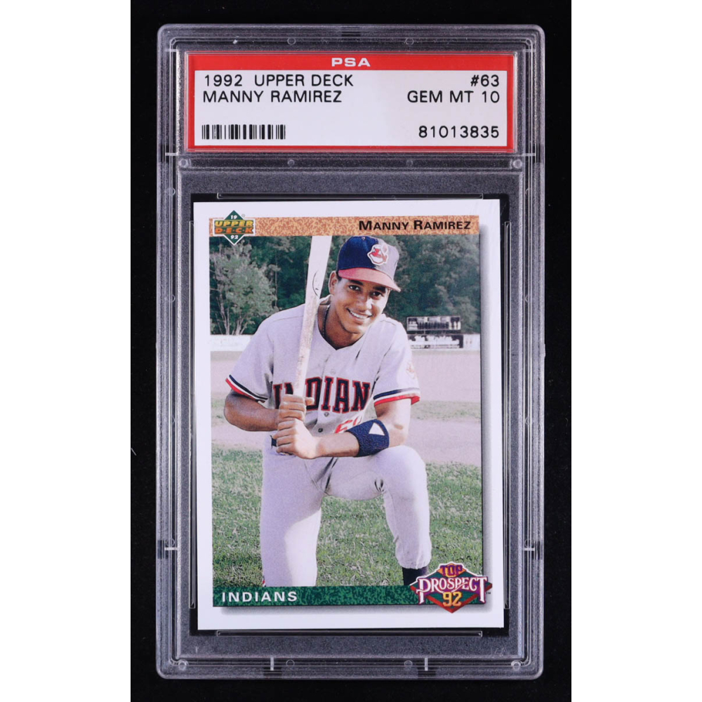 Manny Ramirez 1992 Upper Deck #63 RC (PSA 10) at PristineAuction.com