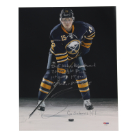 Jack Eichel Signed Sabres 11x14 Photo with Extensive Inscription (PSA) at PristineAuction.com