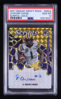 Ja'Marr Chase 2021 Panini Mosaic Draft Picks Scripts Mosaic Gold #5 #02/10 RC (PSA 10) at PristineAuction.com