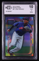 Jose Ramirez 2014 Finest Refractors #81 RC (BCCG 10) at PristineAuction.com
