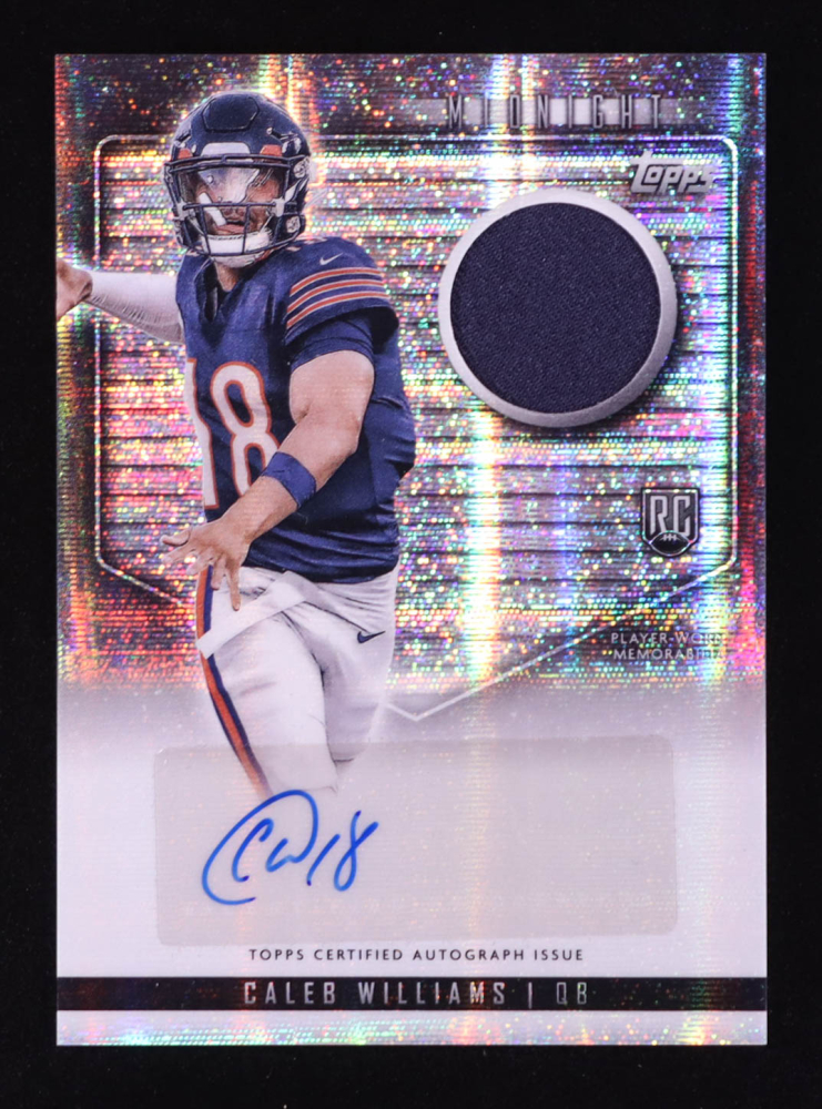 Caleb Williams 2024 Topps Midnight Rookie Jersey Autographs Moon Beam #RJACW RC