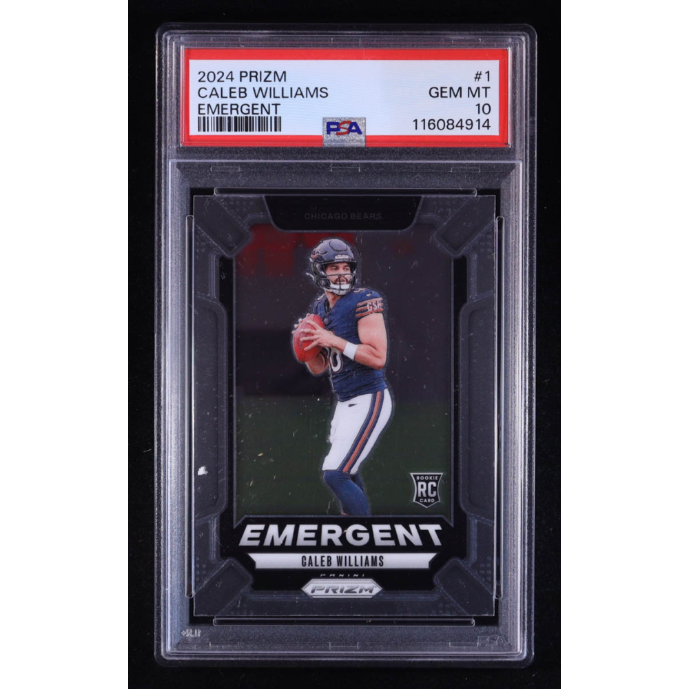 Caleb Williams 2024 Prizm Emergent #1 RC (PSA 10) at PristineAuction.com