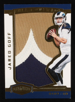 Jared Goff 2018 Panini Plates and Patches Full Coverage Patches #10 #03/85 at PristineAuction.com