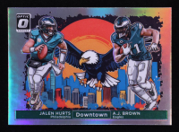 Jalen Hurts / A.J. Brown 2024 Donruss Optic Downtown Duos #4 at PristineAuction.com